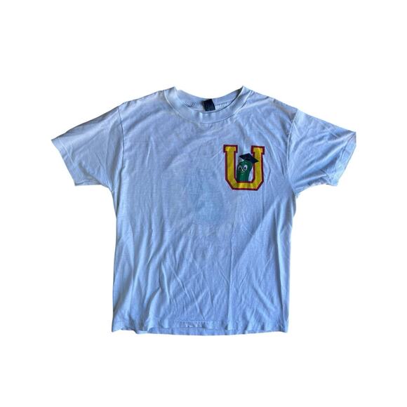 Vintage 1985 University of Gumby Crewneck T-Shirt Men's Size XL 80s Shirt TV - Picture 8 of 9